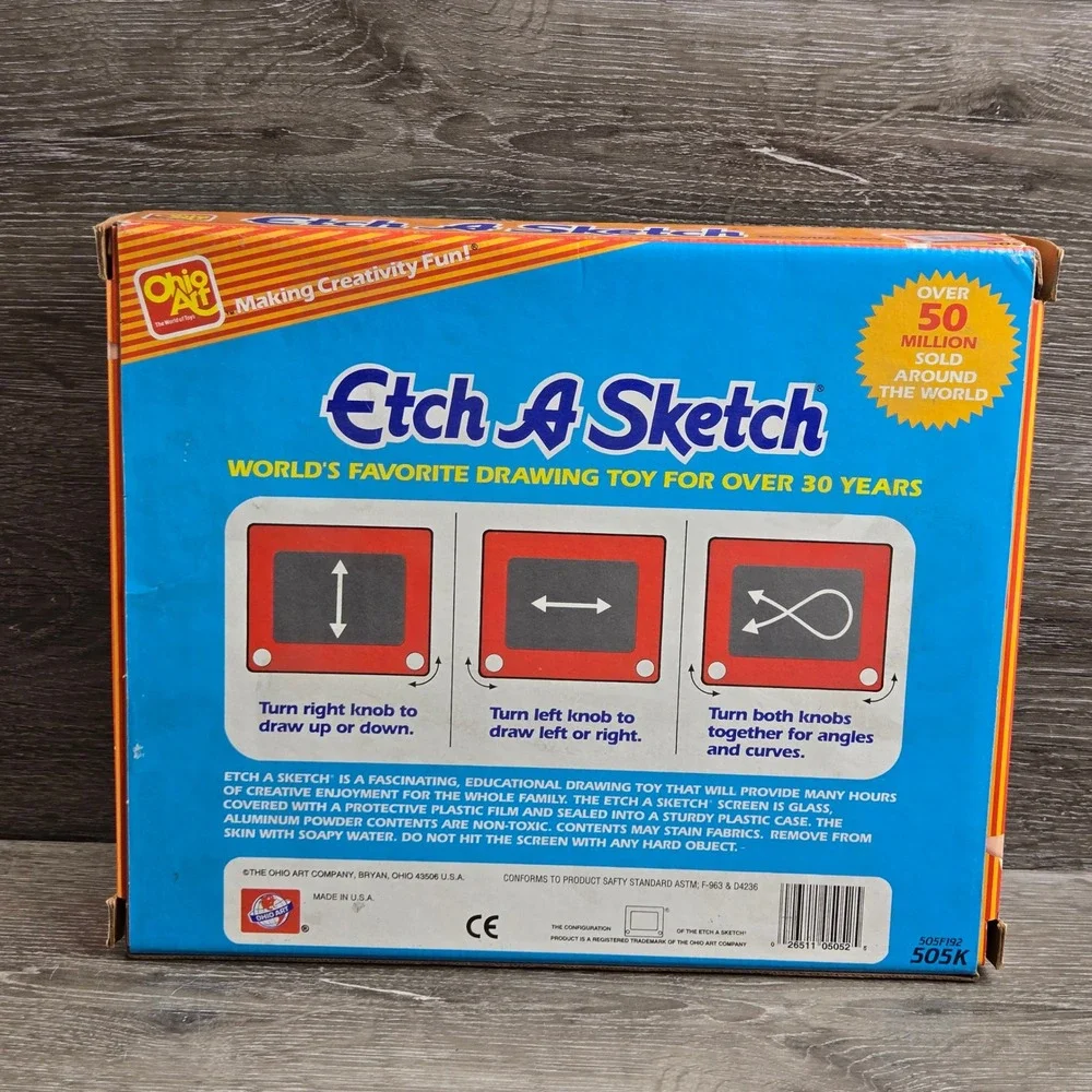 Vintage Ohio Art Etch A Sketch Model 505K New in Box 1990s Drawing Toy